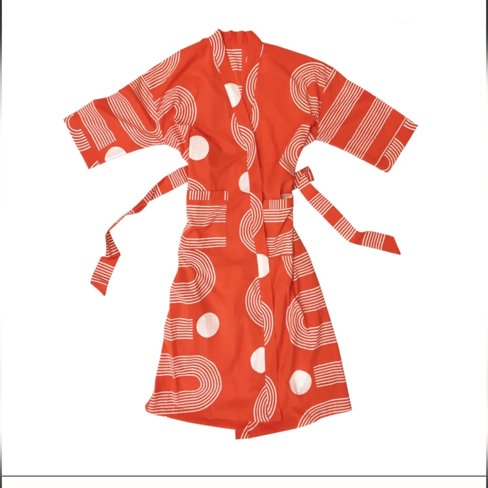 Block Shop Textiles - sidewinder robe in poppy